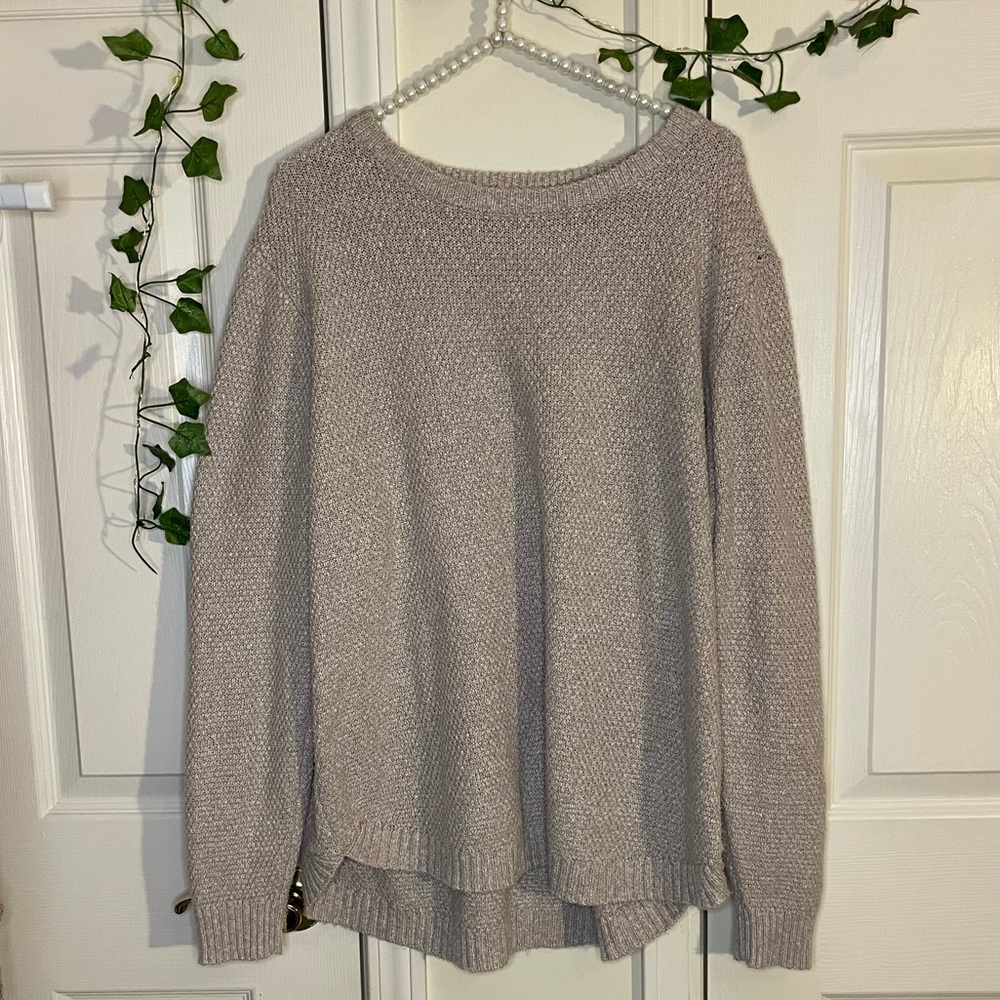 Basic tan sweater crew neck